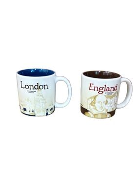 Starbucks Collector Series Demitasse London & England Set - Ceramic 3oz 89ml